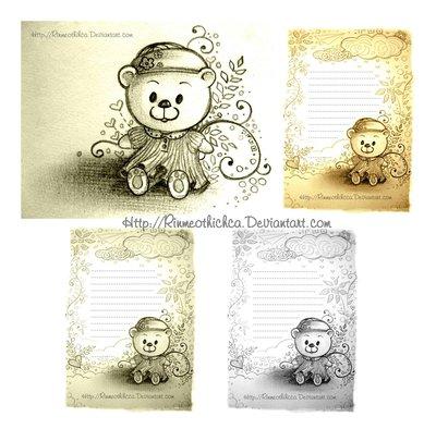 Letterhead Teddy Bear by Rinmeothichca