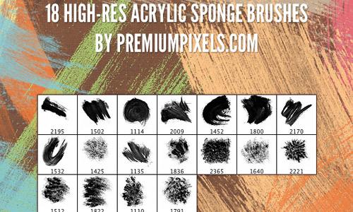 18 Free Acrylic Sponge Brushes