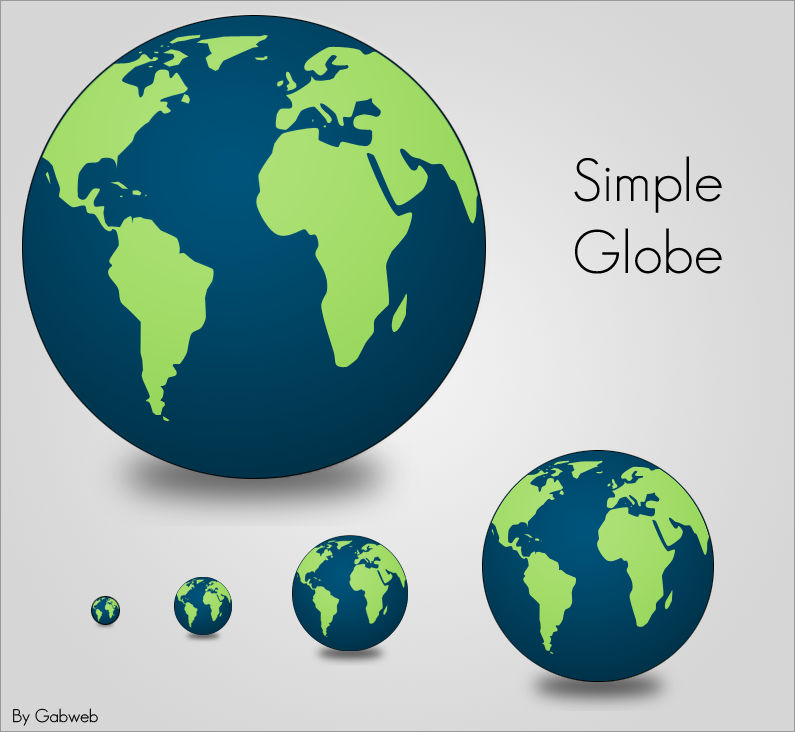 Simple Globe Icon by Gabweb