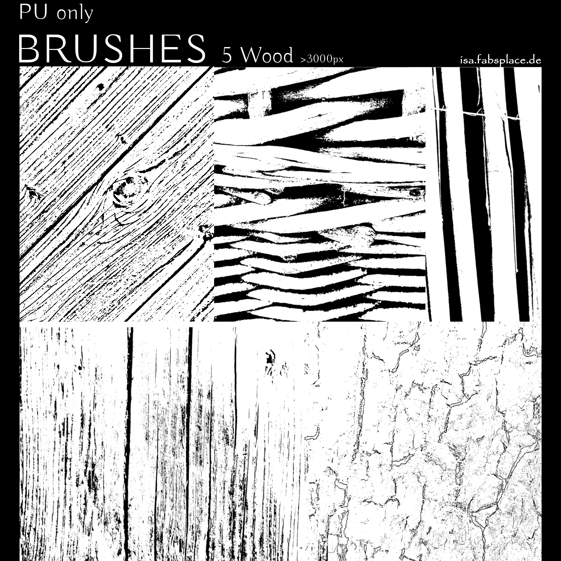 Photoshop Brushes - Wood Textures by IsaaaHa