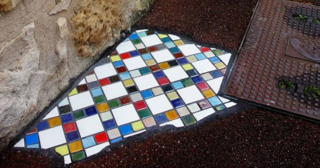 Sidewalk mosaic by Matti Mattila