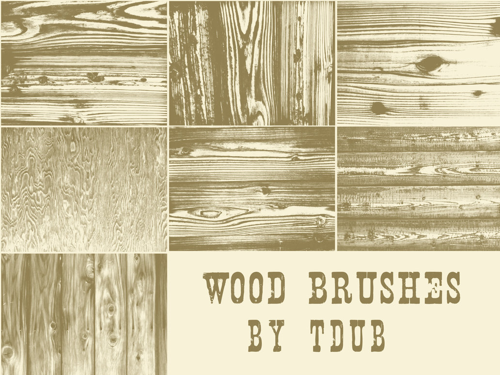 Wood 4 Brush Pack for Photoshop or Gimp