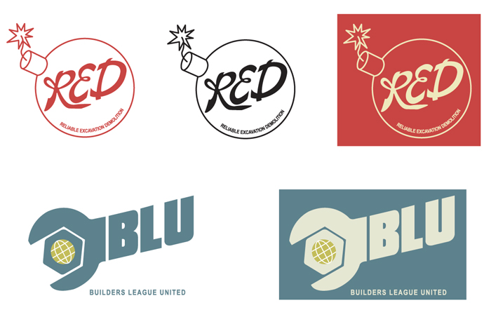 Red and BLU team logos - TF2 by CartmanPT