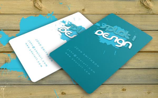 Splat Business Card with PSD. by robby-designs