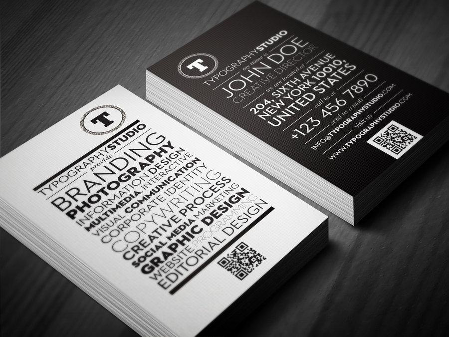 Typography Studio quick response business card by Lemongraphic