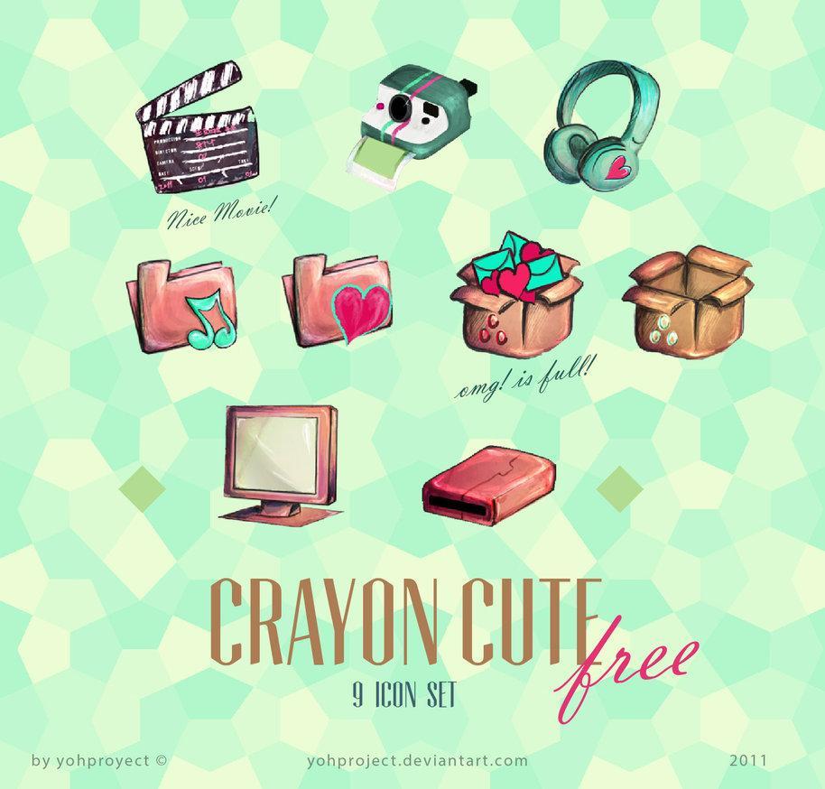 Crayon Cute Korean icons by YohProject