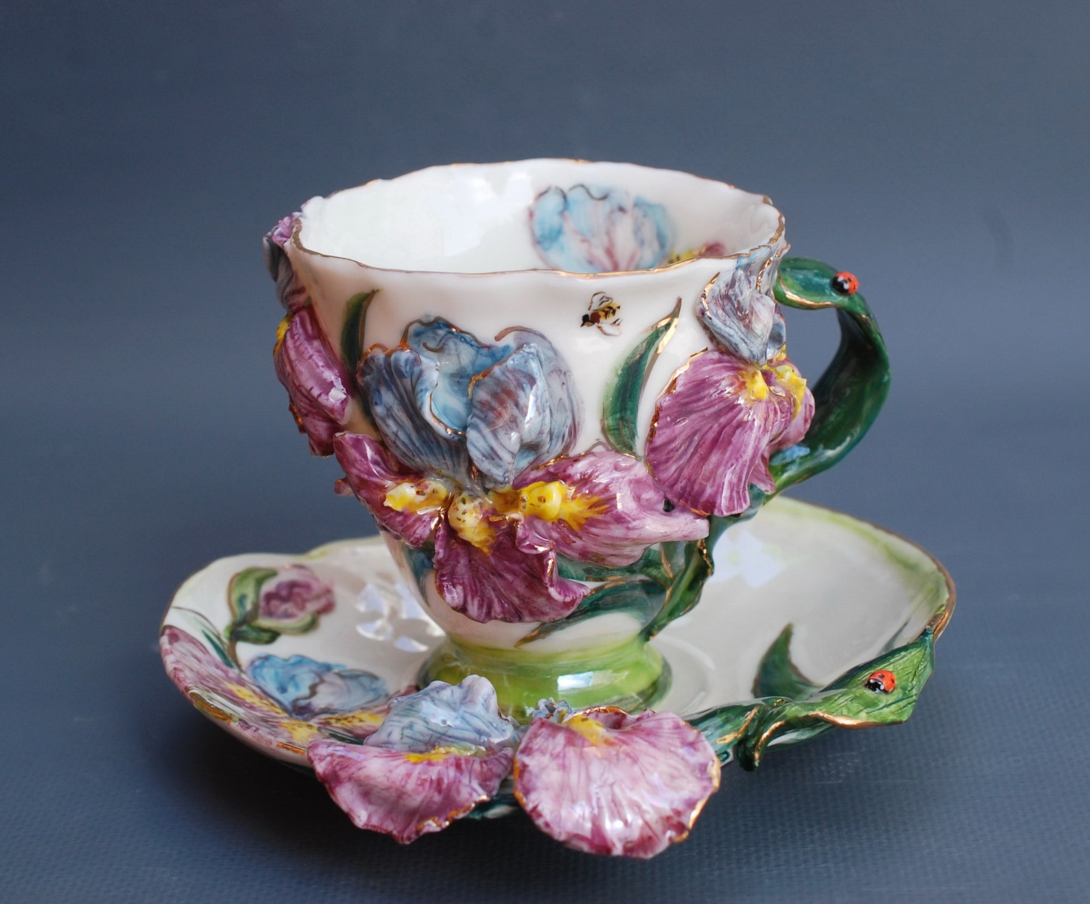 Iris Tea Cup by skimlines